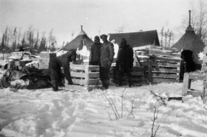In December with temperatures of 40 to 50 below the Black Regiment packed up equipment for their next assignment, the Aleutians. 1942