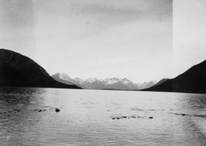 Carcross Beach looks over Bennett Lake. 1942