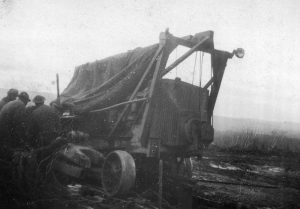 93rd Black mechanics and D8 bulldozer with broken track at Morley Bay Motor Pool. 1942