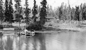 Log Cabin near Teslin Village off the Alaska Highway. 1942